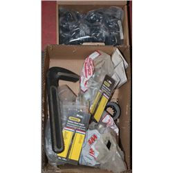 BOX OF ASSORTED TOOLS INCLUDING PUNCHES,
