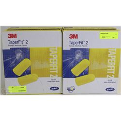 TWO CASES OF 3M TAPERFIT 2 EARPLUGS