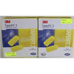 TWO CASES OF 3M TAPERFIT 2 EARPLUGS