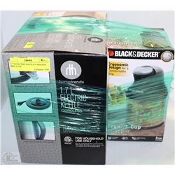 1.7 L ELECTRIC KETTLE CORDLESS, B&D 3 CUP