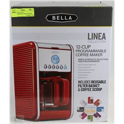 NEW BELLA 12 CUP PROGRAMMABLE COFFEE MAKER