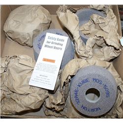 FLAT OF 5 NORTON GRINDING WHEELS
