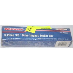 WESTWARD 9PC 3/8" DRIVE IMPACT SOCKET SET