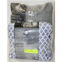 NEW LUXURY SATIN SHEET SET& WATERPROOF MATTRESS