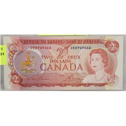 K) CANADIAN 1974 $2.00 BILL