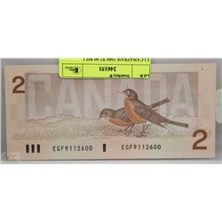 K) CANADIAN 1986 $2.00 BILL