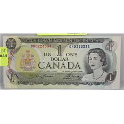 J) CANADIAN 1973 $1.00 BILL