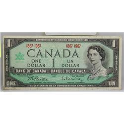 Z) 1867-1967 CANADIAN CENTENNIAL $1.00 BILL