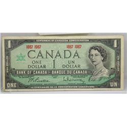Z) 1867-1967 CANADIAN CENTENNIAL $1.00 BILL