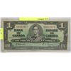 Image 1 : C) CANADIAN 1937 $1.00 BILL