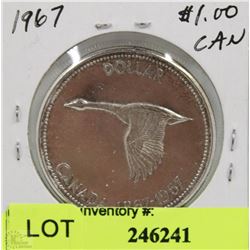 CU) 1967 CANADIAN  GOOSE SILVER DOLLAR