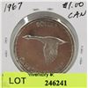 Image 1 : CU) 1967 CANADIAN  GOOSE SILVER DOLLAR