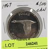 Image 1 : CU) 1967 CANADIAN  GOOSE SILVER DOLLAR