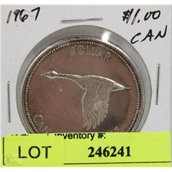 CU) 1967 CANADIAN  GOOSE SILVER DOLLAR
