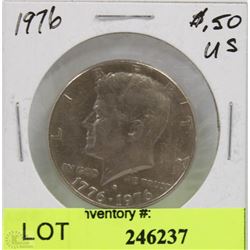 CQ) 1976 USA LIBERTY 50 CENT KENNEDY COIN