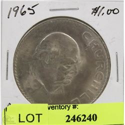 CT) 1965 CANADIAN REGINA CHURCHILL SILVER DOLLAR