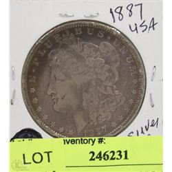 CK) 1887 USA SILVER DOLLAR