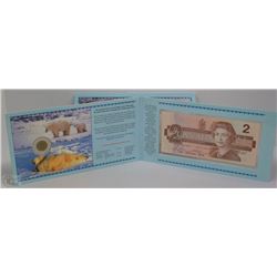BD) 1866-1996 CANADIAN $2.00 COIN & $2.00 BILL