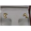 Image 1 : 14 KT YELLOW GOLD DOLPHIN EARRINGS