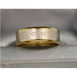 FOREVER LOVE BAND RING GOLD PLATED