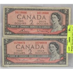 SHEET W/TWO COLLECTIBLE 1954 $2