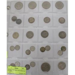 ESTATE COIN SHEET INCLUDES FIVE $1 COINS,
