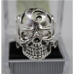 MEN'S HEAVY STAINLESS STEEL SKULL RING