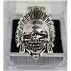 Image 1 : MEN'S HEAVY STAINLESS STEEL SKULL RING SZ10