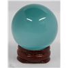 Image 1 : #2-BLUE CATE EYE SPHERE CRYSTAL QUARTZ