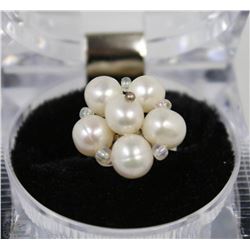 ADJUSTABLE PEARL RING