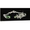 Image 1 : FASHION NECKLACE & EARRING SET - GREEN GEMS