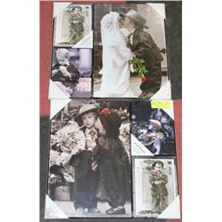 LOT OF TWO -3 PC SET OF BLACK AND WHITE VINTAGE