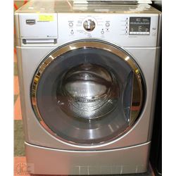 GREY MAYTAG FRONT LOAD WASHING MACHINE
