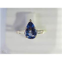 #1-14KT YELLOW GOLD TANZANITE & DIAMOND RING