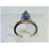 Image 2 : #1-14KT YELLOW GOLD TANZANITE & DIAMOND RING
