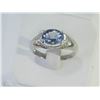 Image 1 : #3-14KT WHITE GOLD TANZANITE & DIAMOND RING
