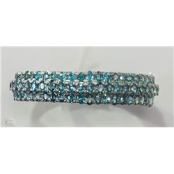 #26-STERLING SILVER BLUE ZIRCON BRACELET