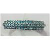Image 1 : #26-STERLING SILVER BLUE ZIRCON BRACELET