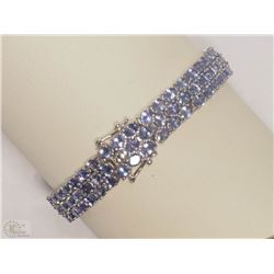 #27-STERLING SILVER TANZANITE BRACELET