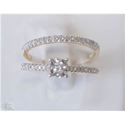 #28-10KT YELLOW-WHITE GOLD DIAMOND RING
