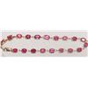 Image 1 : #35-10KT YELLOW GOLD RUBY BRACELET