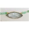 Image 2 : #49-10KT YELLOW GOLD CLASP JADE BEAD NECKLACE