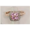 Image 1 : #50-10KT ROSE GOLD SAPPHIRE & DIAMOND RING