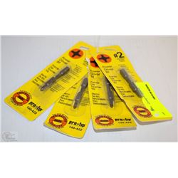 LOT OF 4 PAULIN #2 DRYWALL POWER DRIVER BITS