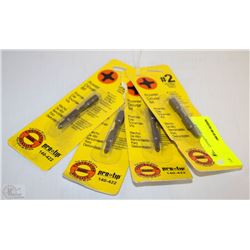 LOT OF 4 PAULIN #2 DRYWALL POWER DRIVER BITS