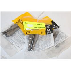LOT OF FIVE 2PK DEWALT 1/4" MAGNETIC NUT DRIVERS