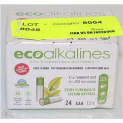 NEW 24PK ECO ALKALINES AAA BATTERIES