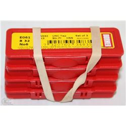 LOT OF FOUR SETS OF 3 DORMER #6 UNC HSS STRAIGHT