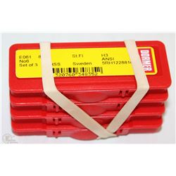 LOT OF FOUR SETS OF 3 DORMER #6 UNC HSS STRAIGHT