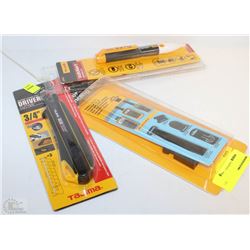 LOT WITH FLUKE VOLT ALERT, 3/4" DRIVER CUTTER, AND